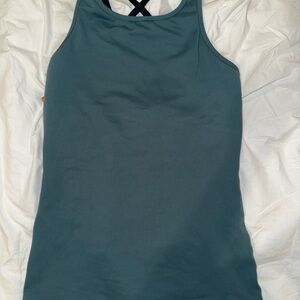 Teal Sleeveless Women's workout Top